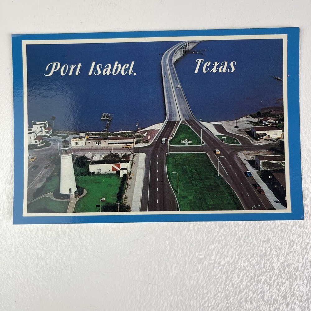 Port Isabel Postcard Queen Isabella Causeway‎ South Padre Island Texas Gulf